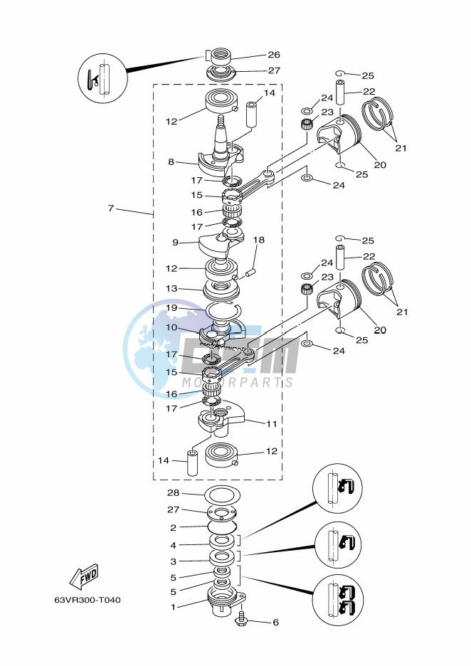 CRANKSHAFT--PISTON