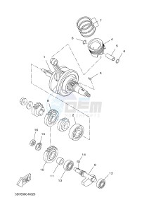 MT125A MT-125 ABS (5D7M) drawing CRANKSHAFT & PISTON