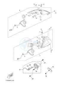 X-MAX125 XMAX 125 EVOLIS 125 (2ABF) drawing TAILLIGHT