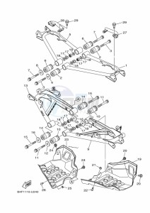 YFM700FWAD YFM70GPLK (B4F3) drawing REAR ARM