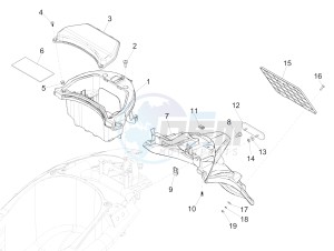 Liberty 50 iGet 4T 3V (EMEA) drawing Rear cover - Splash guard