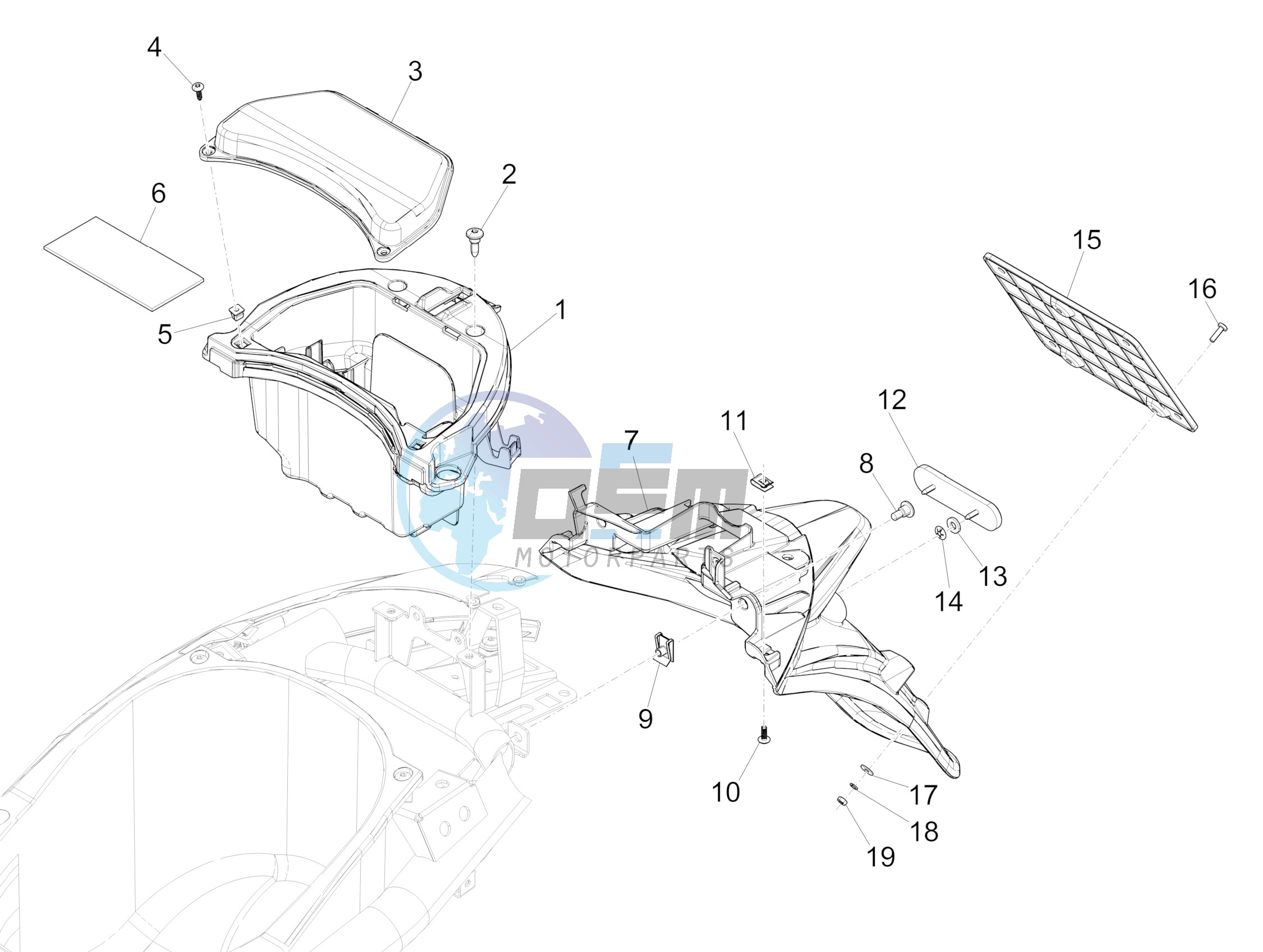 Rear cover - Splash guard