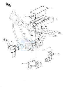 KZ 1300 B [B2] drawing BATTERY CASE_ELECTRO BRACKET