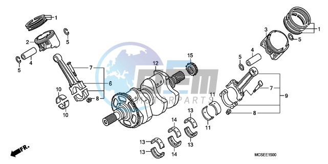 CRANK SHAFT/PISTON