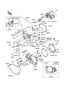 KLX450R KLX450ABF EU drawing Engine Cover(s)