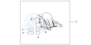 CB600FA39 France - (F / ABS CMF ST 25K) drawing HUGGER QUASAR SILVER METALLIC