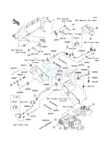 KAF 400 C [MULE 610 4X4 HARDWOODS GREEN HD] (C6F-C9F) C7F drawing FRONT BRAKE PIPING