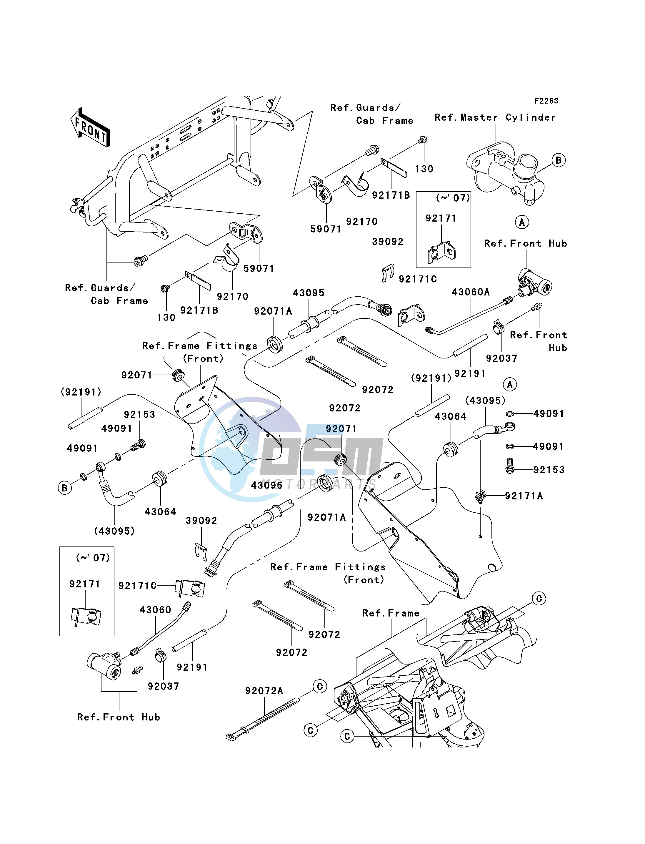 FRONT BRAKE PIPING