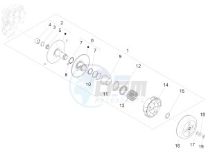 LX 125 4T 3V IGET NOABS E3-E4 (APAC) drawing Driven pulley