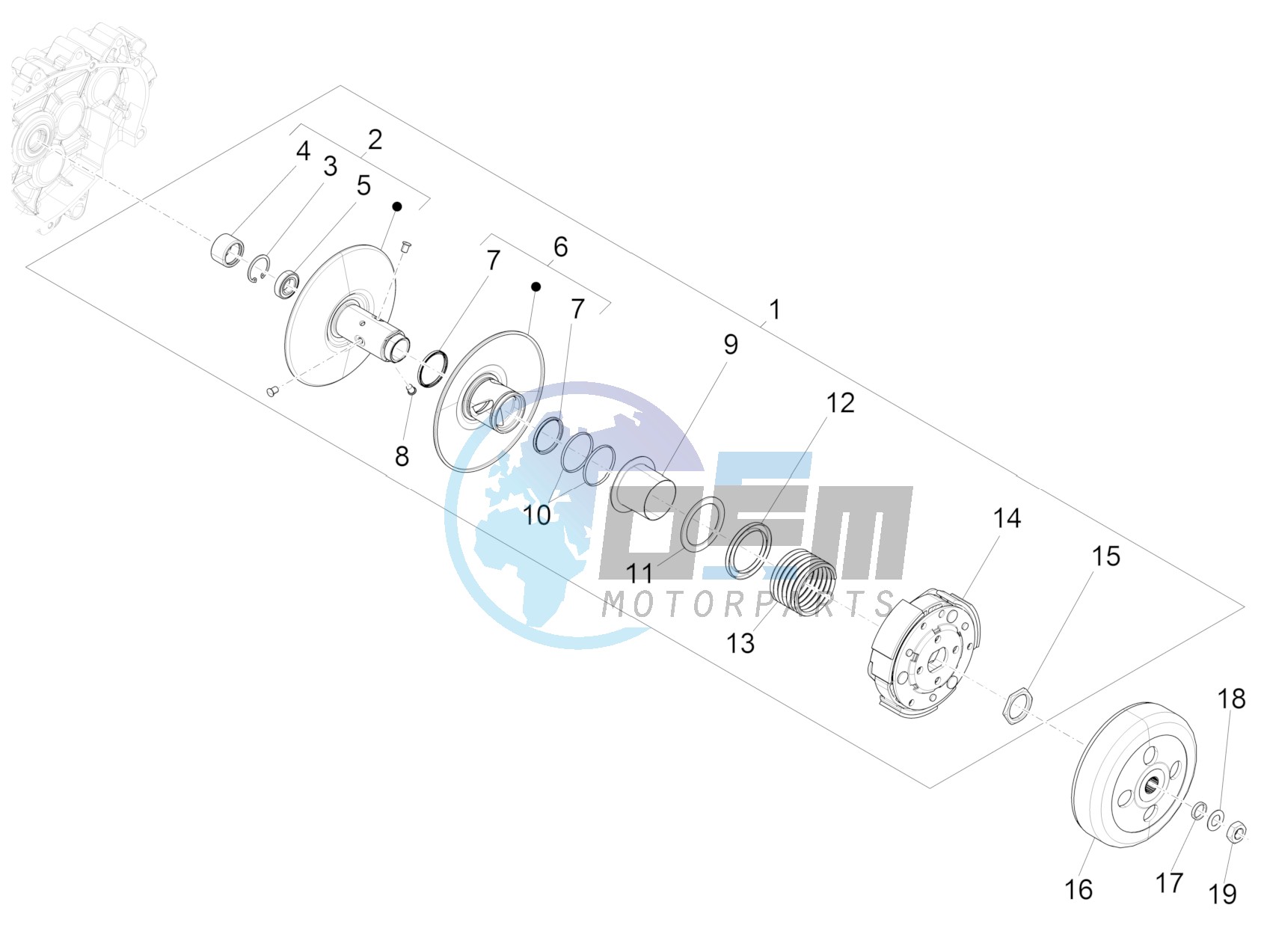 Driven pulley