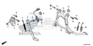 GL1800BE F6B Bagger - GL1800BE UK - (E) drawing STAND