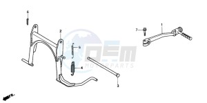 SFX50S drawing STAND/KICK STARTER ARM