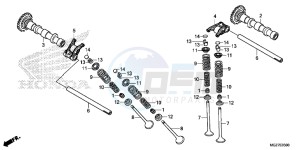 CB500XE CB500X ABS UK - (E) drawing CAMSHAFT/ VALVE