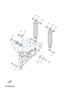 YP250R X-MAX 250 (2DL8 2DL8 2DL8 2DL8) drawing REAR ARM & SUSPENSION