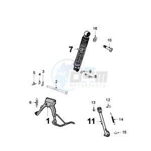 VIVA 3 L 2T A drawing REAR SHOCK AND STAND