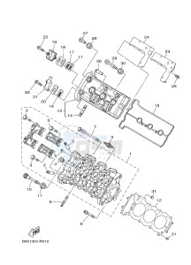 MTM850 MTM-850 XSR900 (B901) drawing CYLINDER HEAD