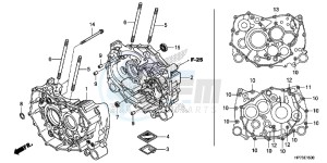 TRX420FAD TRX420 Europe Direct - (ED) drawing CRANKCASE