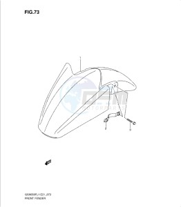 GSXF650 drawing FRONT FENDER (GSX650FUL1 E24)