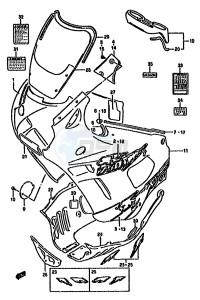 GSX750F (K-T) drawing COWLING BODY (MODEL S)