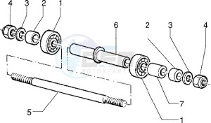 Easy Moving 50 drawing Front wheel component parts