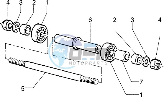 Front wheel component parts