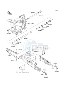 KRF 750 F [TERYX 750 4X4 NRA OUTDOORS] (F8F) C9FB drawing SWINGARM