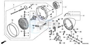 VT750C9 Ireland - (EK / MK) drawing HEADLIGHT