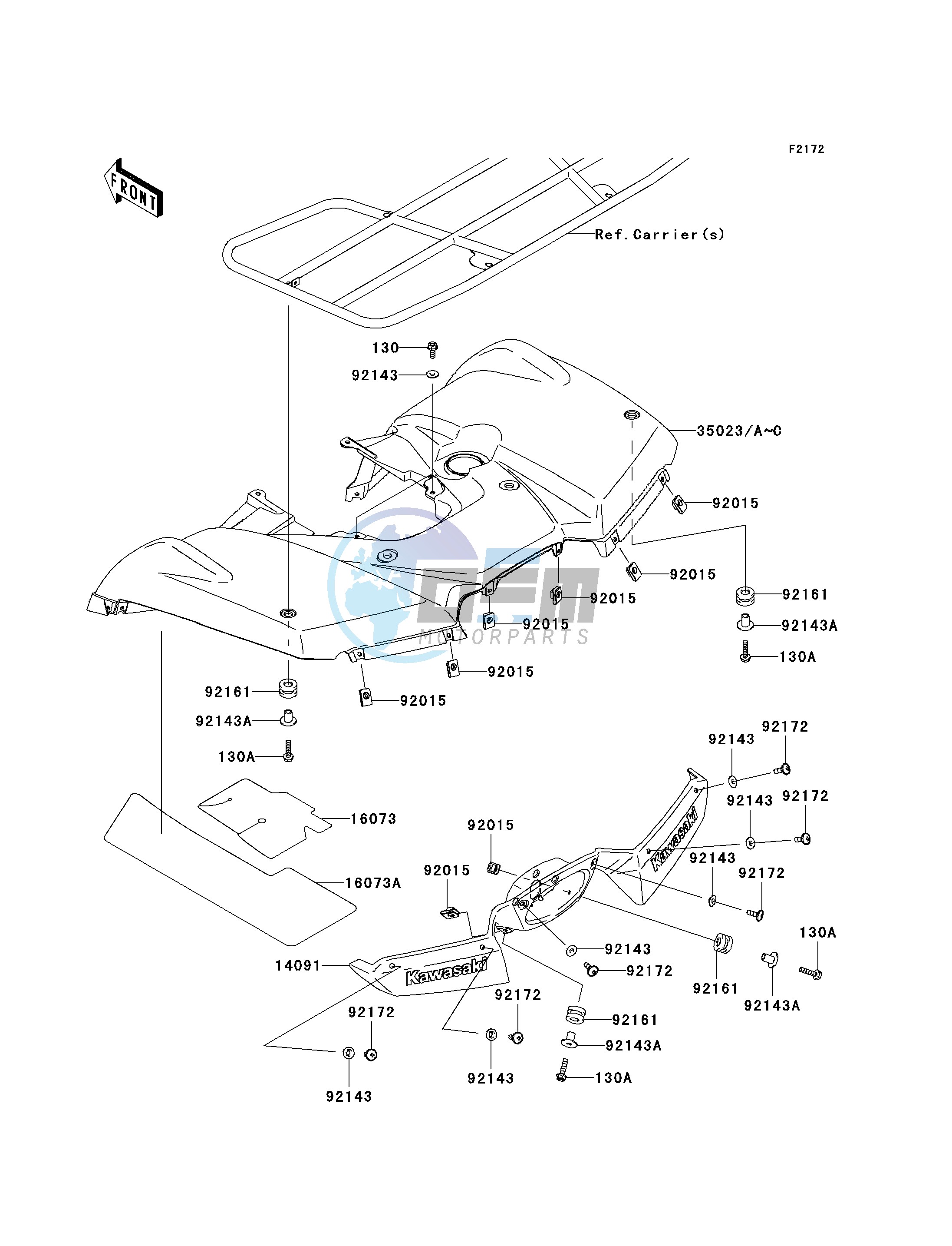 REAR FENDER-- S- --- F6F_F7F_F8F- -