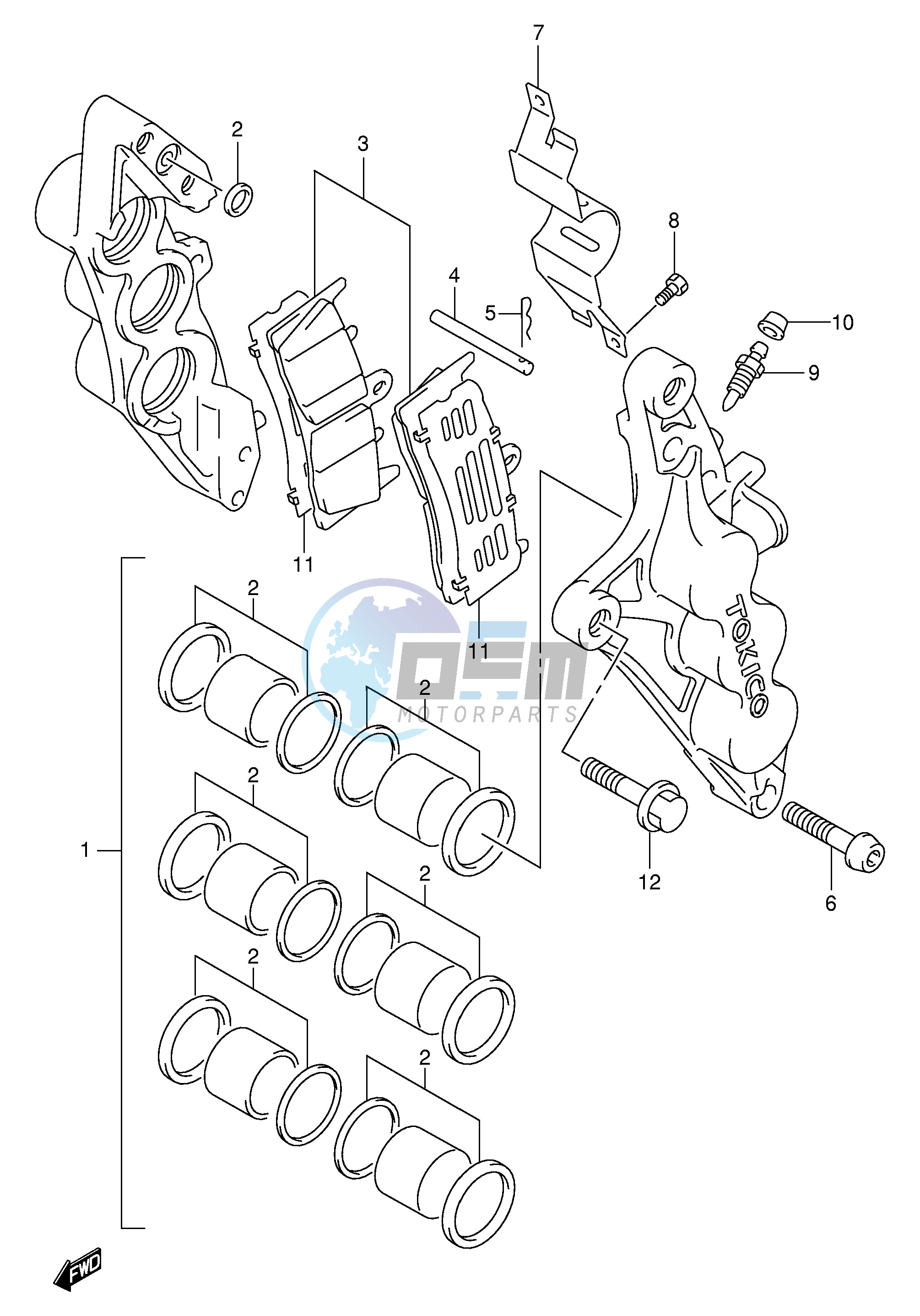 FRONT CALIPERS (MODEL X Y K1 K2)