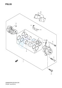 GSX650F (E3-E28) Katana drawing FRONT CALIPER