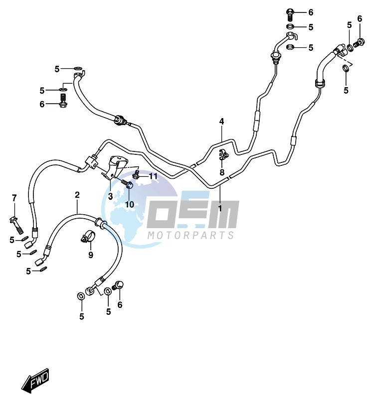 FRONT BRAKE HOSE (GSX-R1000RZL8 E21)