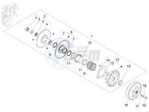 LT 125 4T 3V IE NOABS E3 (APAC) drawing Driven pulley