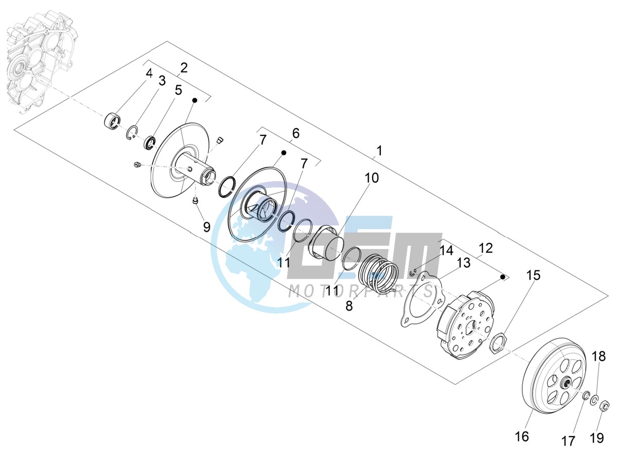 Driven pulley