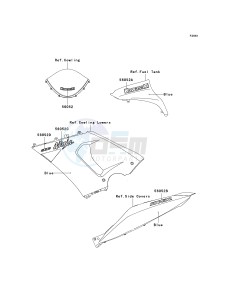 ZX 636 C [NINJA ZX-6R] (C1) C1 drawing DECALS-- BLUE- -