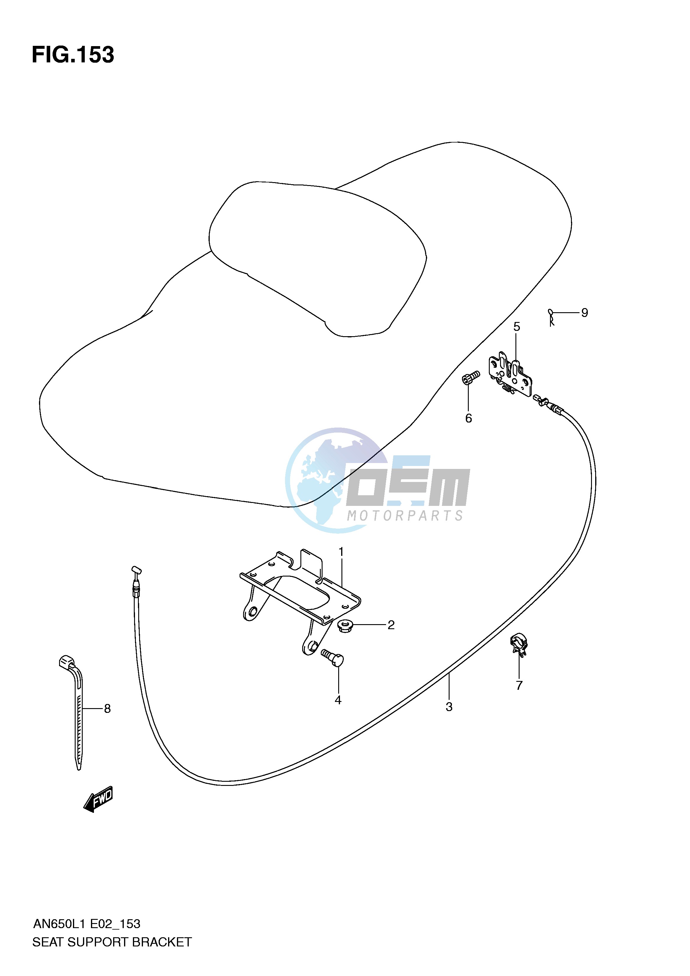 SEAT SUPPORT BRACKET (AN650AL1 E51)