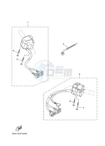 XT1200ZE SUPER TENERE ABS (2KBD 2KBE) drawing HANDLE SWITCH & LEVER