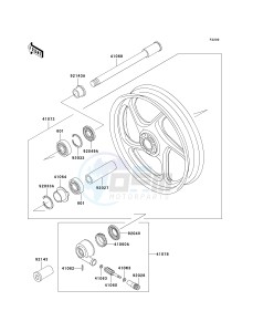 ZG 1000 A [CONCOURS] (A6F) A6F drawing FRONT WHEEL