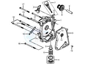 MIO 100 HU10W8-6 drawing CRANKCASE RIGHT / START MOTOR