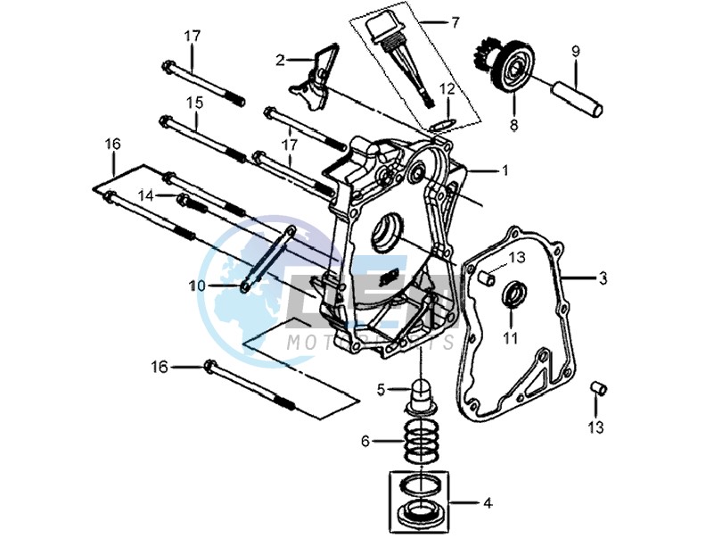 CRANKCASE RIGHT / START MOTOR