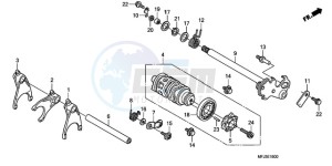 CBR600RRA Europe Direct - (ED / 2ED) drawing GEARSHIFT DRUM