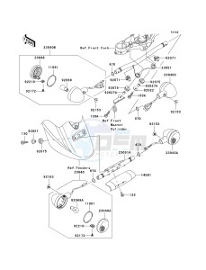 VN 1600 D [VULCAN 1600 NOMAD] (D6F-D8FA) D8FA drawing TURN SIGNALS