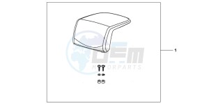 NC700XDC drawing TOP BOX PILLION PAD ( TOP)