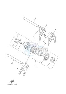 XV1900A MIDNIGHT STAR (1CR3) drawing SHIFT CAM & FORK