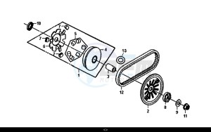 MIO 50I (45 KM/H) (FS05W1-EU) (E4) (L8-M0) drawing MOVABLE DRIVE FACE ASSY