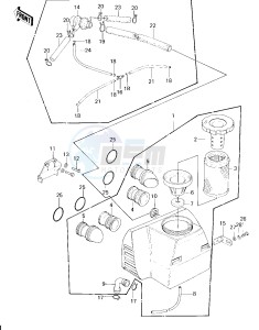 KZ 650 F (F1) drawing AIR CLEANER