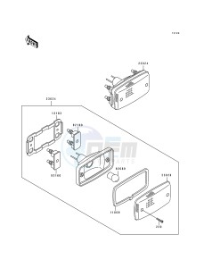 KLF 400 B [BAYOU 400 4X4] (B1-B3) [BAYOU 400 4X4] drawing TAILLIGHT-- S- -