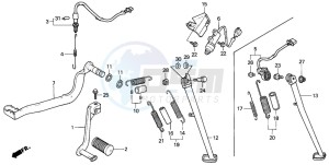 XL600V TRANSALP drawing PEDAL/STAND (XL600VM/VN/VP/VR)