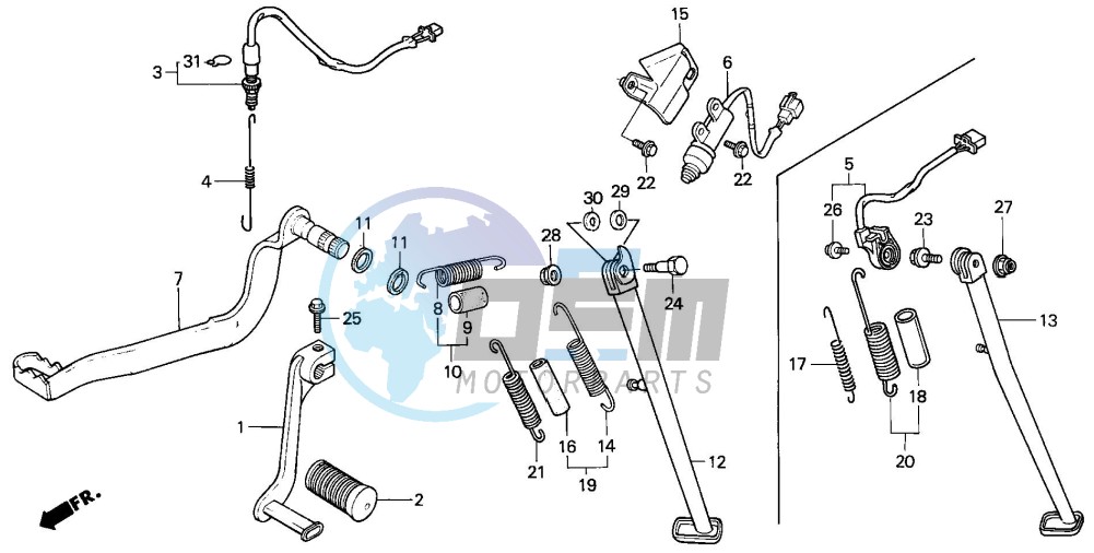 PEDAL/STAND (XL600VM/VN/VP/VR)