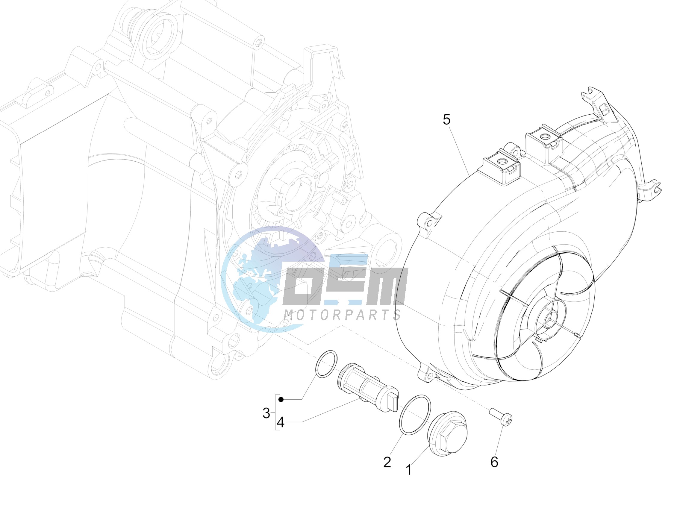 Flywheel magneto cover - Oil filter