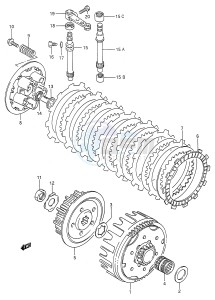 RM125 (E28) drawing CLUTCH